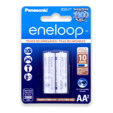 02 Pilha Eneloop Aa Recarregável 2000mah Panasonic 1 Cartela