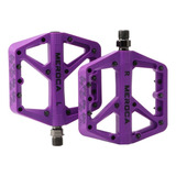 Pedales Bicicleta Morado Meroca Ultraligero Plano Mtb Pedal