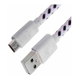 Cable Us -micro Usb (v8) Green Leaf Clip Organizador 18-1413 Color Blanco