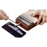 17 Kalimba Instrument Pulgar Piano Dedo Piano Marrón