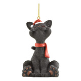 Jfsm Inc. Fantastico Adorno De Navidad De Gato Negro Colecci