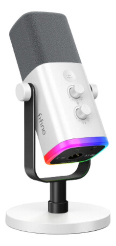 Microfono Fifine Dinámico Con Botón De Silencio Tactil, Rgb