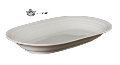 Ensaladera Ceramica Fuente Servicio Oval Grande Blanca 2lts