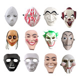 Máscaras X 10 Piezas Halloween Jigsaw Momo Jason  Guason Eso Myers Paquete Purga Dali Combo Calavera Yangban Mike It Papel Michael Disfraz 