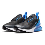 Tenis Para Hombre Nike Air Max 270 Negro Color Antracita/negro/blanco/azul Foto Talla 28 Mx