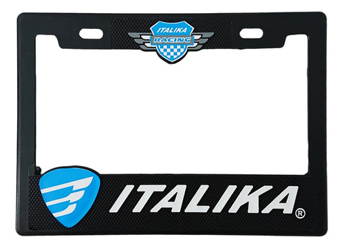 Portaplaca Italika Azul Para Moto C/relieve