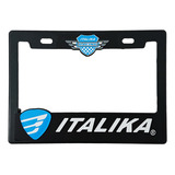 Portaplaca Italika Azul Para Moto C/relieve