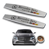 Par Insignias Mercedes Benz Metalicas Laterales Tuningchrome