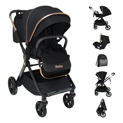 Carriola Victoria 2.0 Sistema De Viaje Premium Con Pañalera Negro | Envío gratis