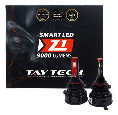 Kit Lâmpada Tay Tech Smart Led Z1 9000 Lúmens 12 A 32v / 70w