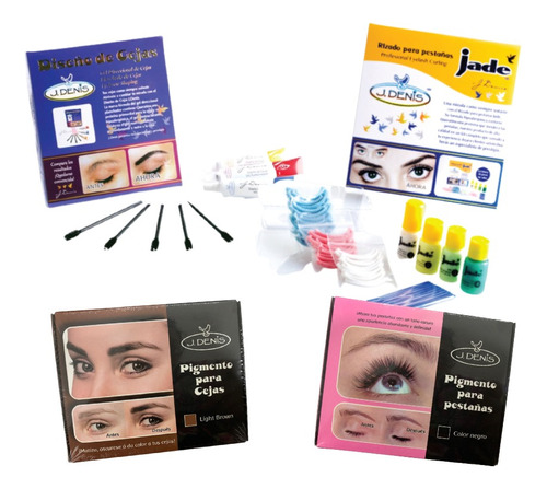 Kit J Denis Laminado + Lifting + Tintas Para Ceja Y Pestañas