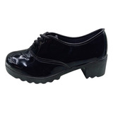 Sapato Oxford Feminino - Salto Tratorado (5cm) - Ref 622