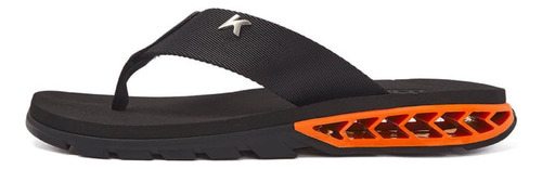  Chinelo Kenner Rakka Preto/laranja 43 Br Para Adulto  -  Masculino