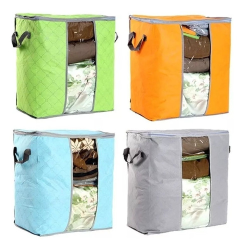 Bolsa Organizador Plegable Caja Almacenamiento Tela Ropa 