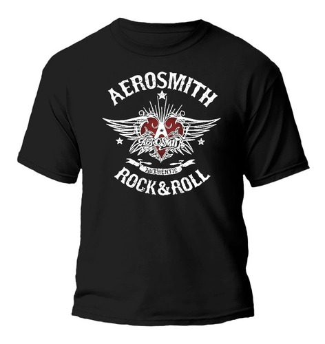 Remera Aerosmith Rock N' Roll Diseño Único Algodón Premium