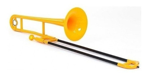 Trombon Tenor Plastico Parquer Amarillo Funda Soporte Cuota