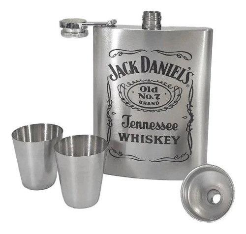 Kit Cantil Whisky Jack Daniel's Com 2 Mini Copos