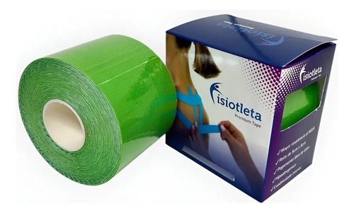 Cinta Kinesiológica Fisiotleta 5x5m Rollo Verde 1 Unidad