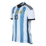 Camiseta Argentina 3 Estrellas Campeones Del Mundo Original