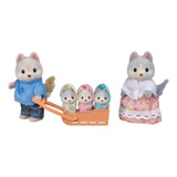 Muñeca Calico Critters Familia Husky , Juego De 5