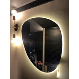 Espelho Orgânico 80cm Sala Banheiro Com Led Branco Quente