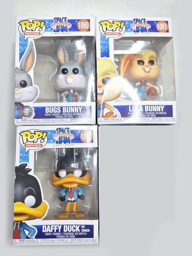 Remate 3 Funkos Space Jam Looney Tunes Bugs Lola Lucas Daffy