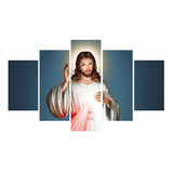 Cuadro Decorativo Moderno Jesús Divina Misericordia 125x70 