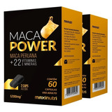 2 Caixas Maca Power 1200mg 60 Cápsulas Maxinutri