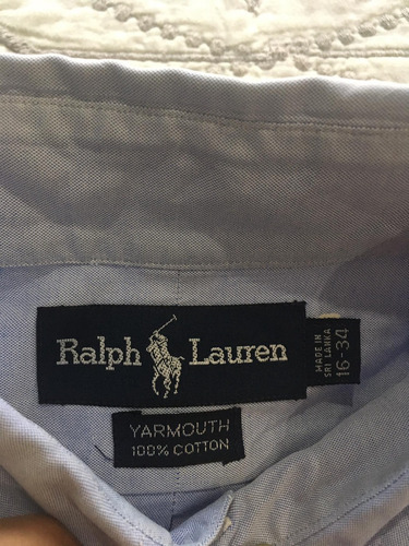 Camisa Vestir Yarmouth By Raplh Laurent Usada L - G 16 -34
