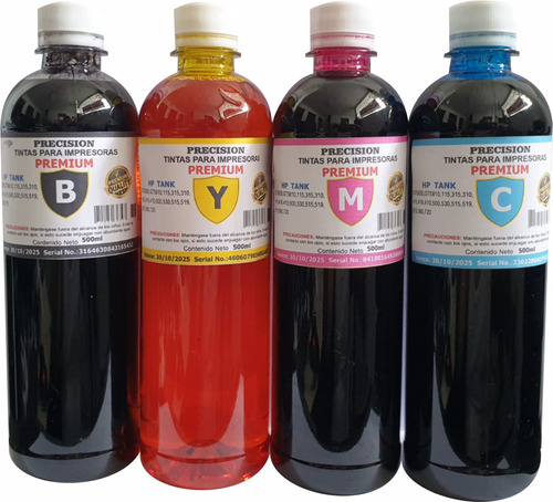 Tinta Para Impresoras Hp Tank Medio Litro/500ml