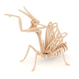 Rompecabezas De Madera 3d, Modelo Insecto, Mantis Religiosa.