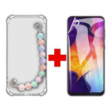 Carcasa Cadena Perlas + Lamina Hidrogel iPhone 8