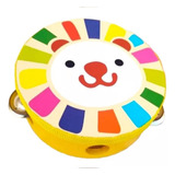 Pandero Musical Infantil Diseño Osito Amarillo 6 Pulgadas