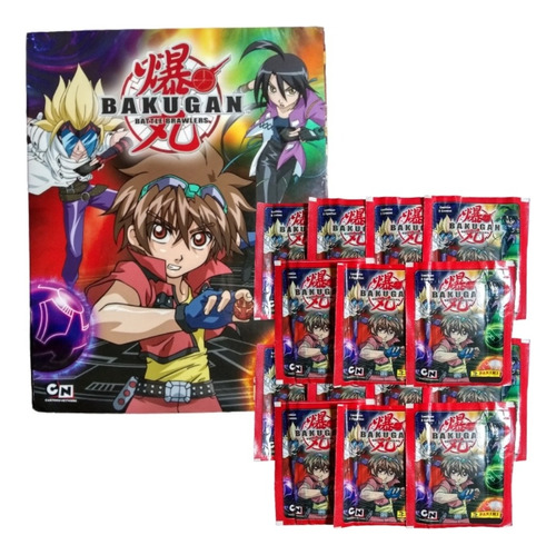 Álbum De Estampas Bakugan + 100 Sobres Panini