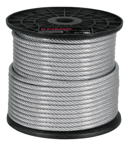 Cable Acero Recubierto Pvc 1/4  7x19 Hilos 75 Mt Fiero 44224