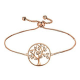 Pulsera De Plata De Ley Yl Con Árbol De La Vida Y Esmeralda 