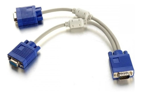 Cable Adaptador Splitter Vga Macho A 2 Hembra Duplica Imagen