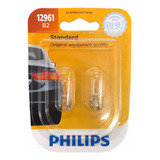 Set 2x Bulbos Mini T10 Halógeno Philips Standard Foco 12961