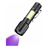 Lámpara Linterna Táctica Luz Negra Ultravioleta Campismo Multiusos Seguridad Alacranes Batería Recargable Led Q5 Uv 