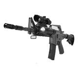 Rifle M16 Spring Vigor Con Mira Laser 320 Fps Bbs Resorte