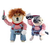 Disfraz De Chucky Para Perros  Traje Halloween Para Mascotas