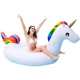 Piscina Inflable Unicornio Gigante Flota Flota De Balsa...