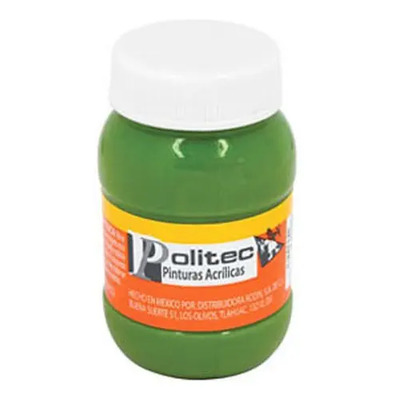 Pintura Politec Acrilica 100ml Serie 300 1 Color / 1 Pieza Color 328 Verde Hoja
