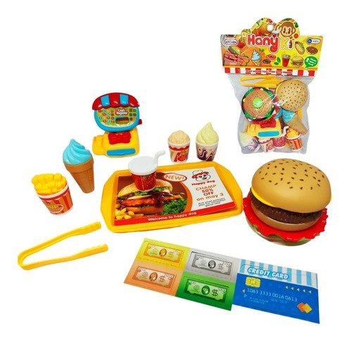 Combo Comida Rápida Juguete Juego Cocina Chef Niños Regalo