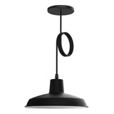 Lampara Colgante Techo Campana Luces Lamparas Led Aluminio Color Negro