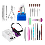 Kit Manicura Y Pedicura Gadnic + Torno Y Brocas Ceramicas