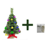 Pino Navideño Artificial De Escritorio + Serie Led Baterias