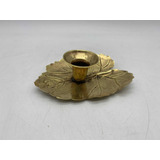 Candelabro Hoja En Bronce Sello Colombia