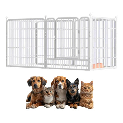 Corral Para Mascotas Rejas Plegable Para Perros 120*60blanco