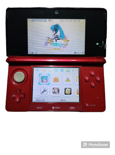 Consola Nintendo 3ds Rojo Flame Red Funcionando 